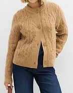 SWETER DAMSKI PLUS SIZE OKRĄGŁY DEKOLT DOPASOWANY FASON DŁUGI
