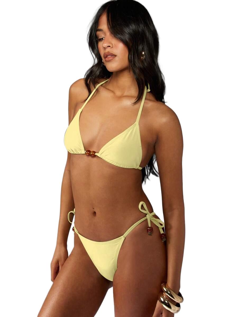 TRÓJKĄTNE WIĄZANE BIKINI DWUCZĘŚCIOWE 