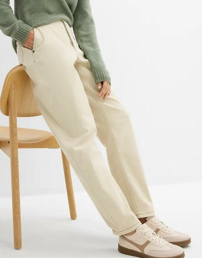 SPODNIE DAMSKIE CASUAL BAWEŁNIANE PLUS SIZE