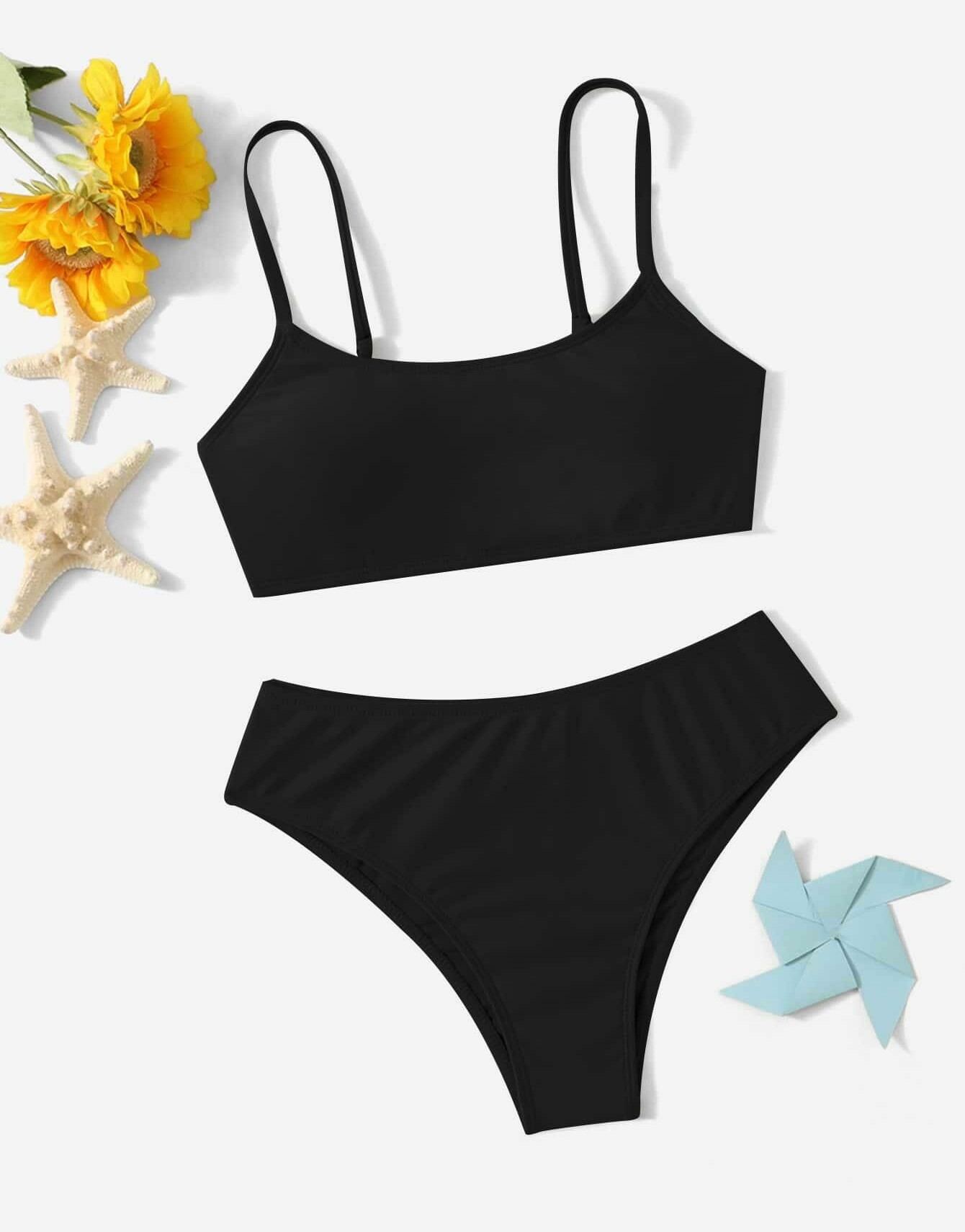 czarny komplet bikini