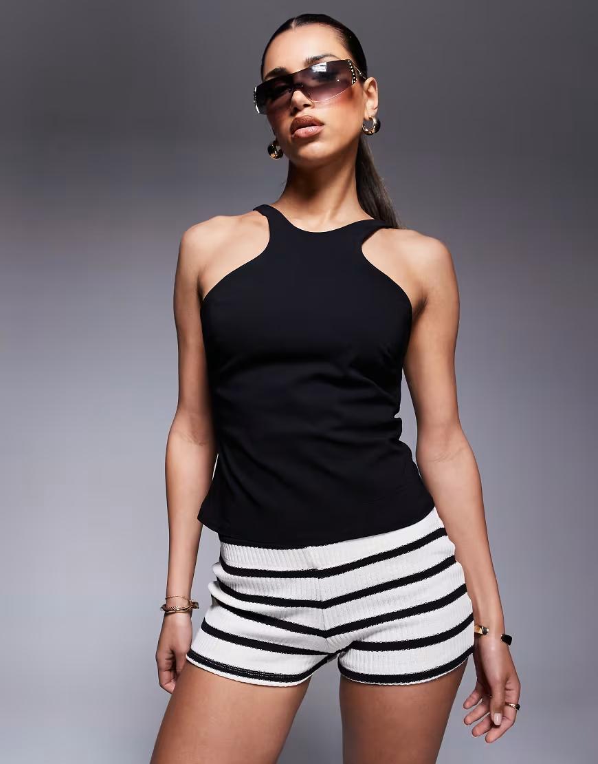 CZARNY TOP CASUAL
