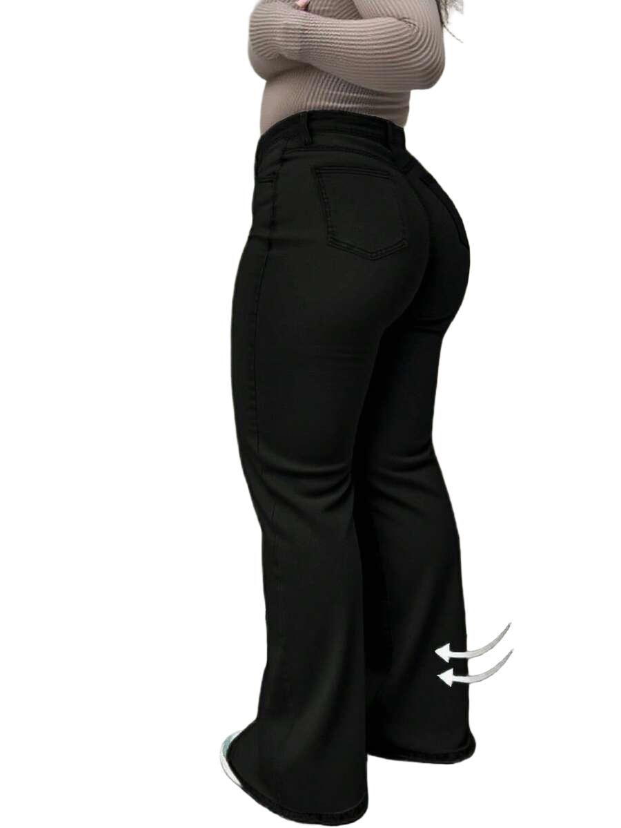 CZARNE SPODNIE JEANS 