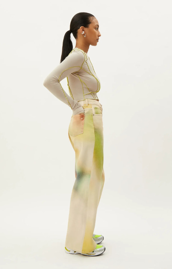 SPODNIE JEANS print