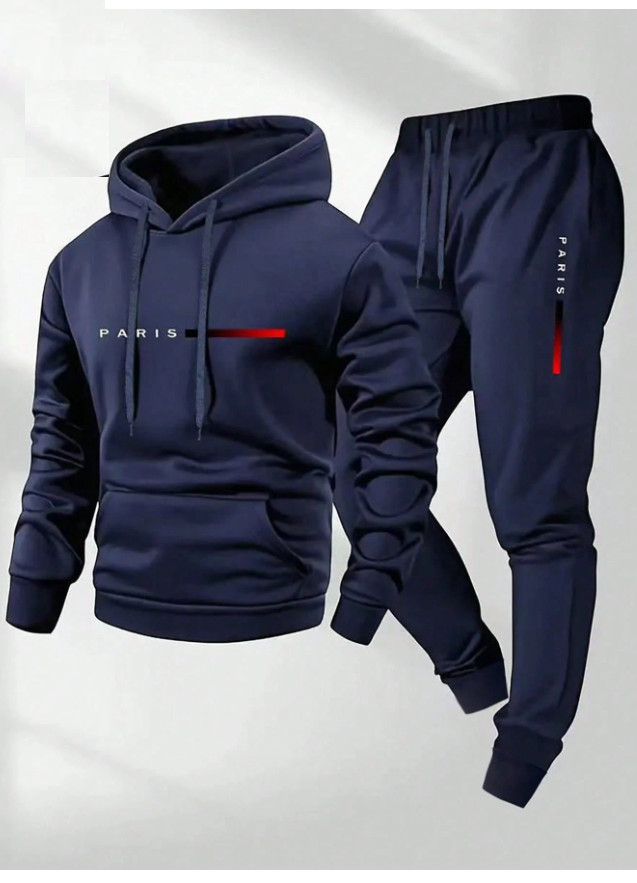 granatowy komplet dresowy bluza spodnie