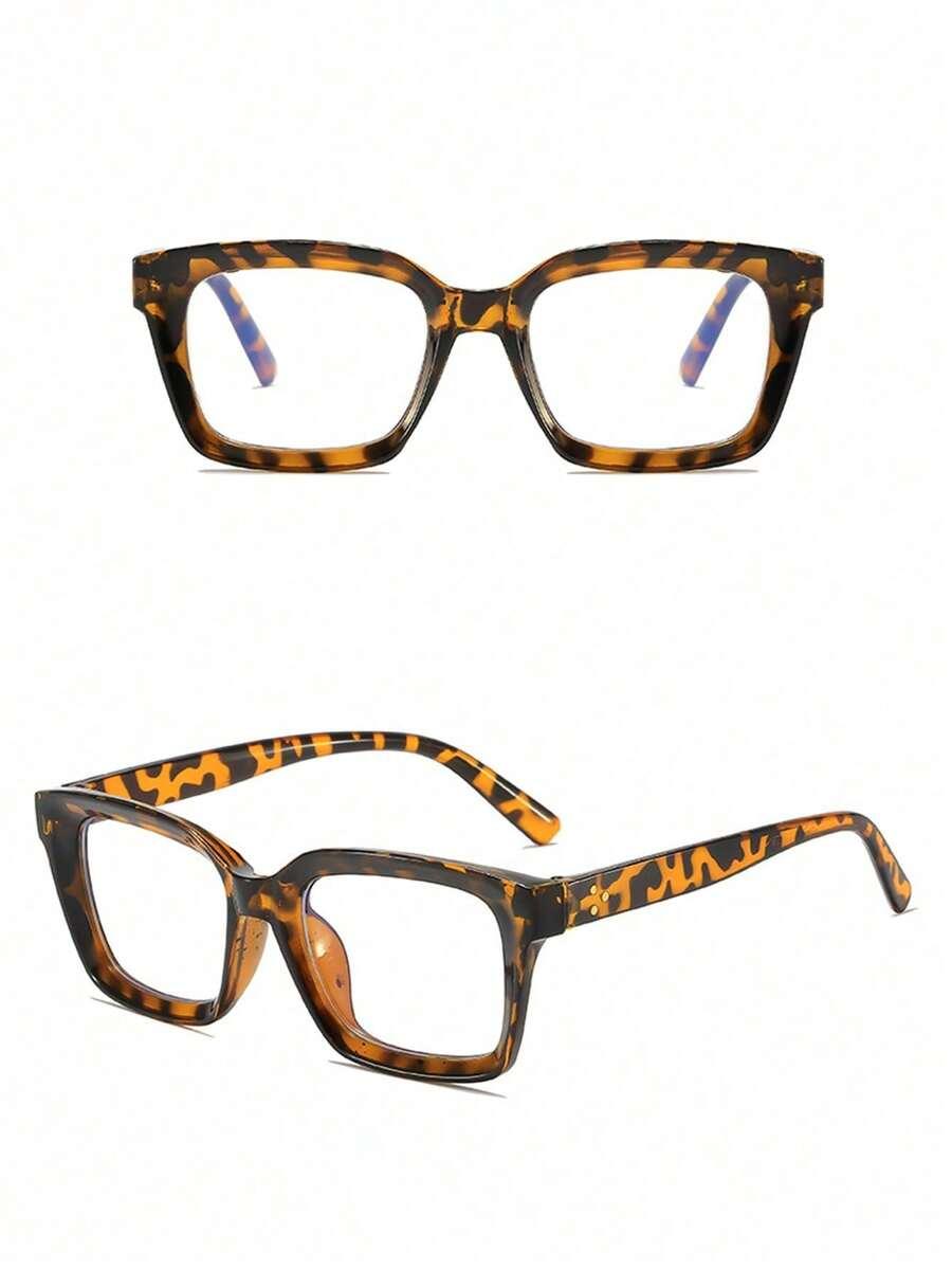 okulary zerówki leopard print 