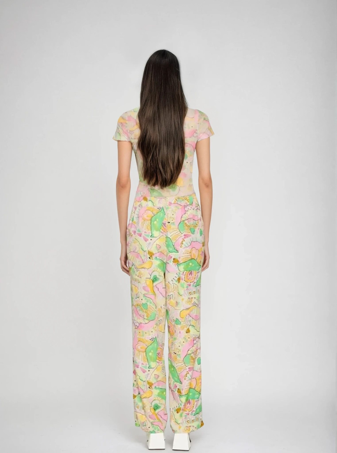spodnie casual print