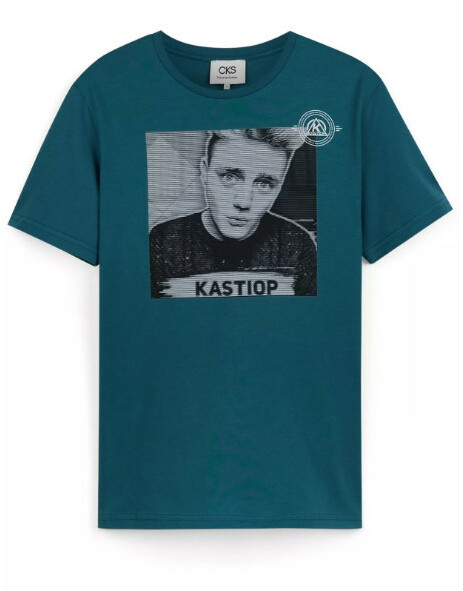 ZIELONY T-SHIRT NADRUK