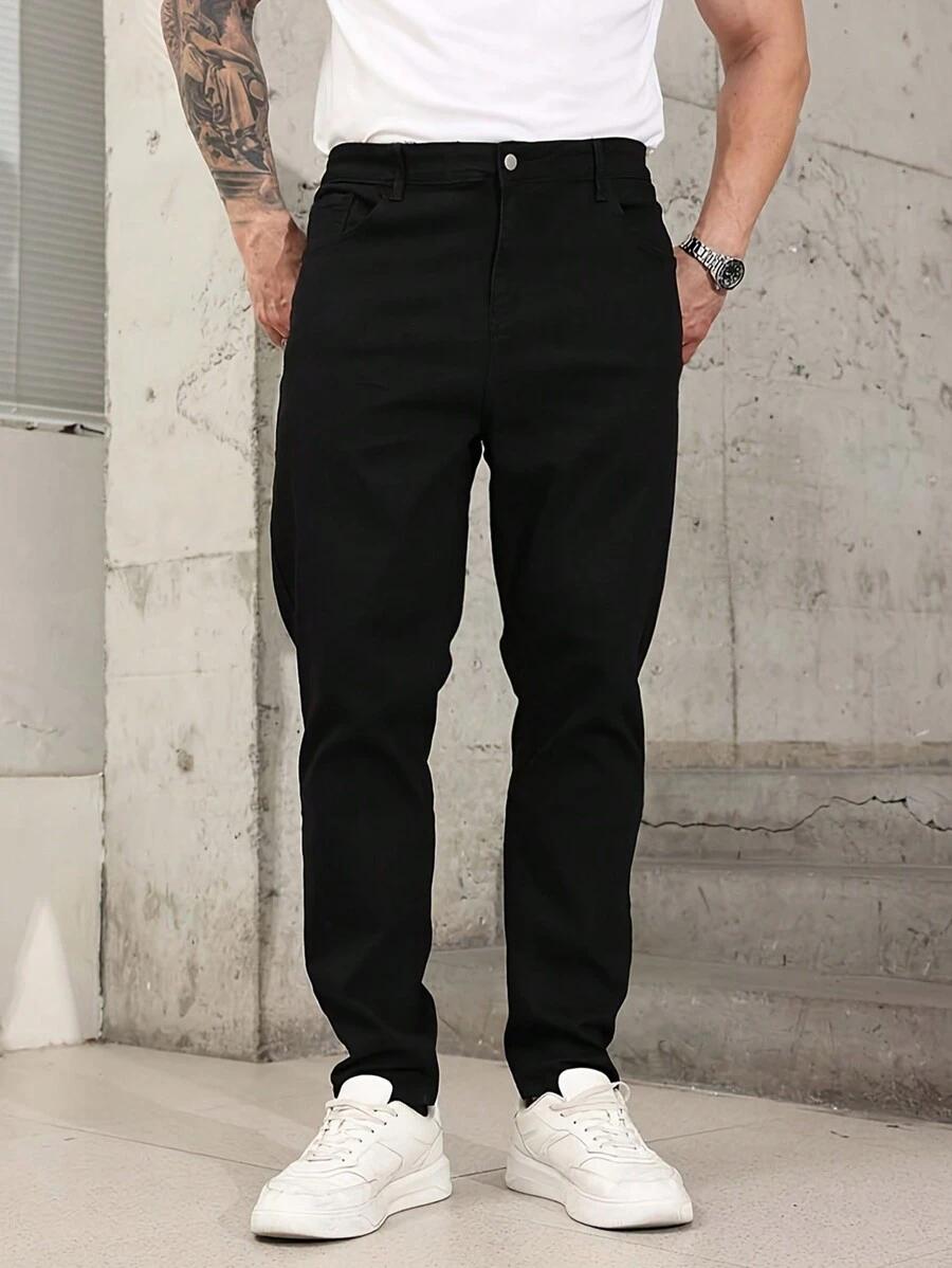 CZARNE SPODNIE JEANS