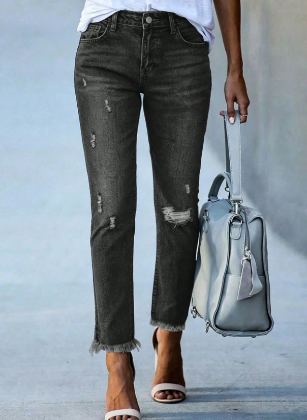 czarne SPODNIE JEANS