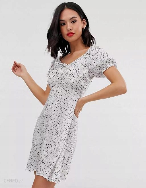 mini sukienka v-neck print