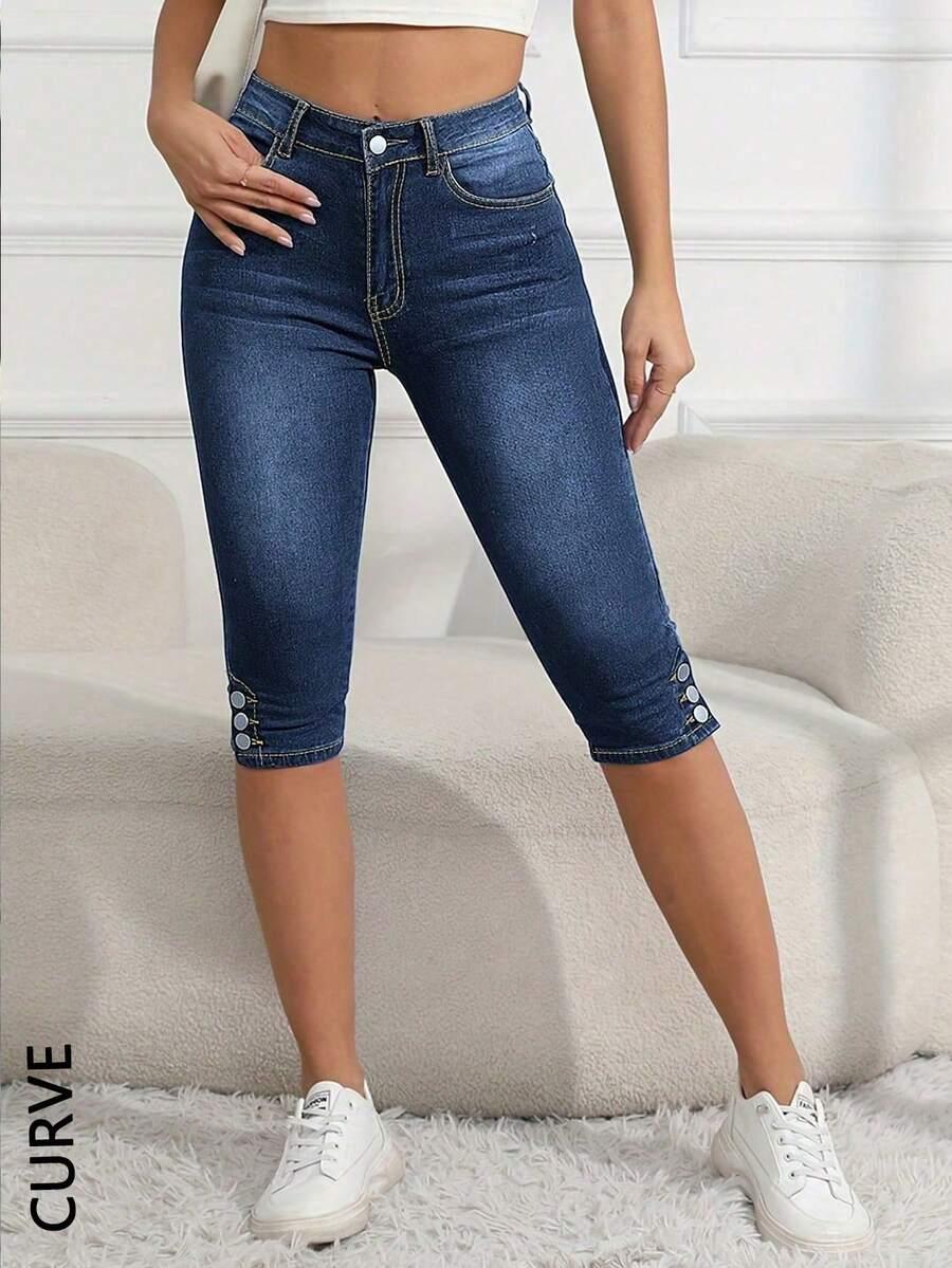granatowe spodnie jeans