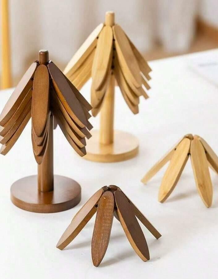 brązowe podkładki pod kubki 5-pack