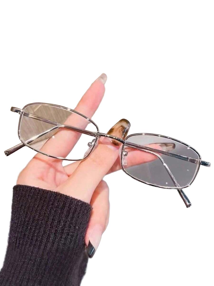 srebrne okulary zerówki