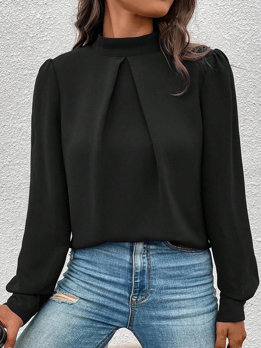 czarna bluzka casual