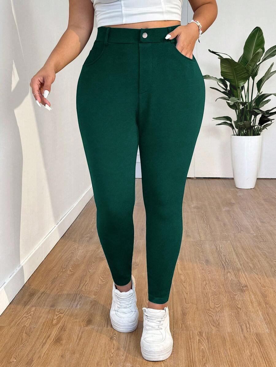 zielone spodnie casual