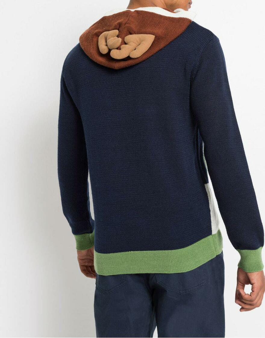 SWETER Z KAPTUREM  MOTYW ŚWIĄTECZNY