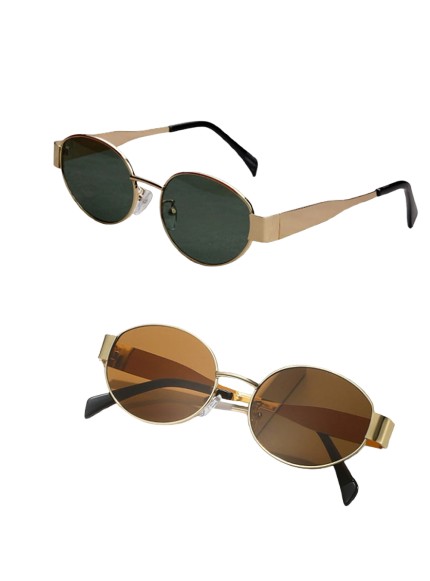 OKULARY PRZECIWSŁONECZNE ZŁOTE OPRAWKI 