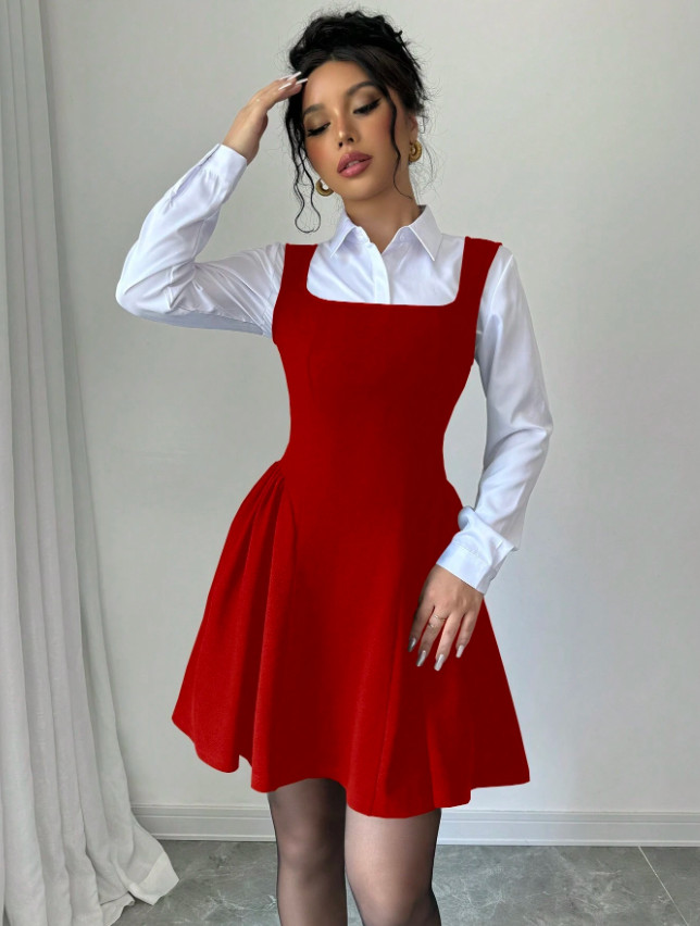 CZERWONA MINI SUKIENKA 