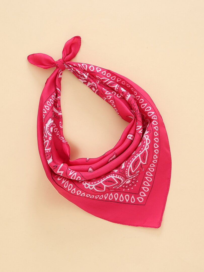 różowa bandana wzór 