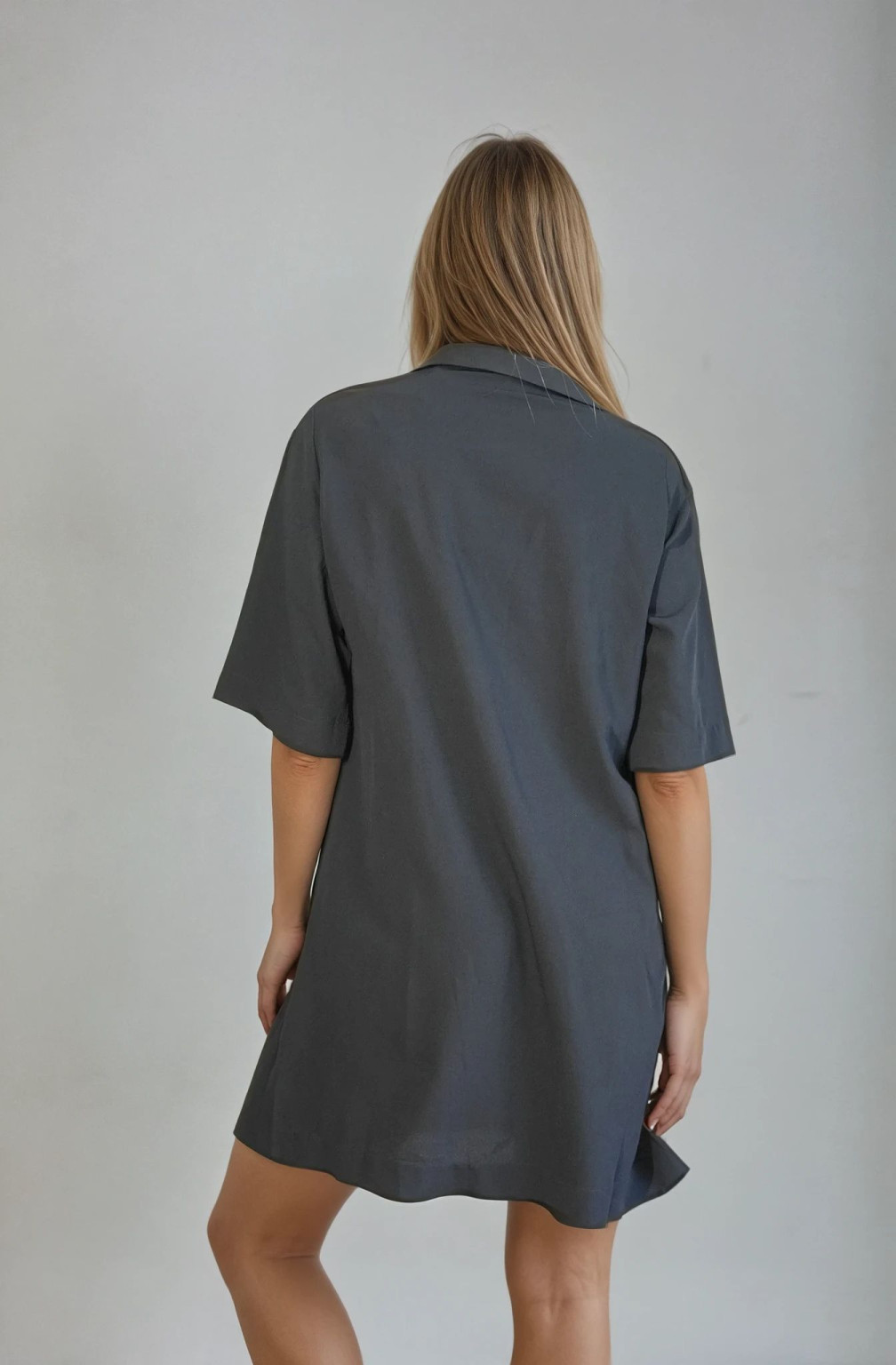 czarna sukienka kołnierzyk wiązanie