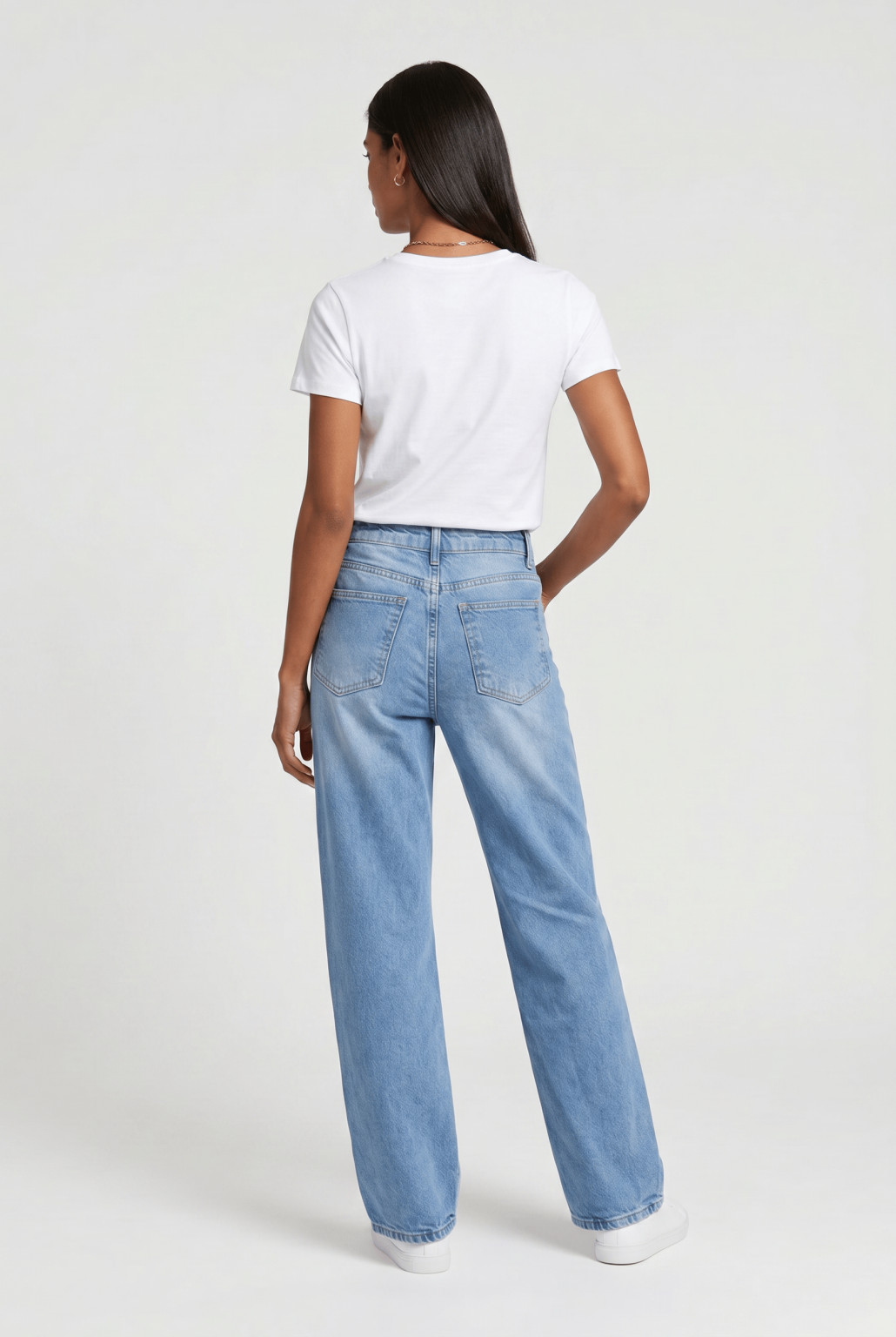 NIEBIESKIE SPODNIE JEANS PROSTE NOGAWKI