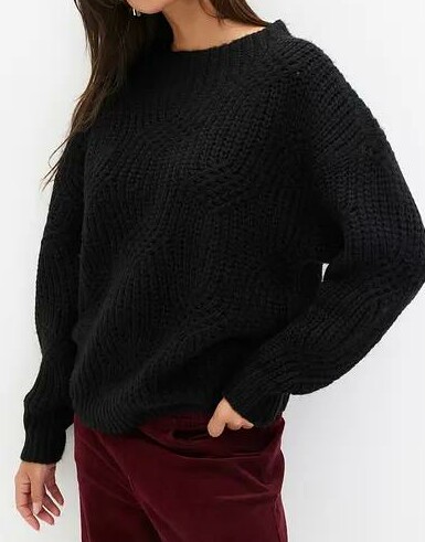 SWETER DZIANINOWY DAMSKI