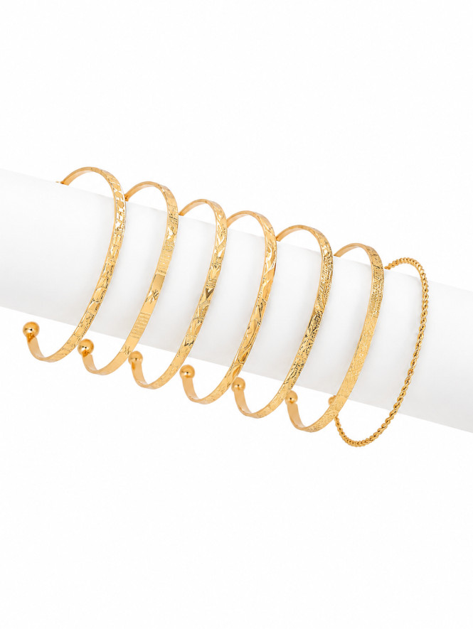 ZŁOTE BRANSOLETKI 7-PACK