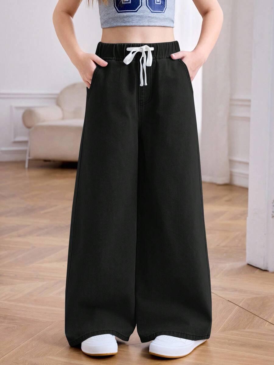 CZARNE SPODNIE JEANS
