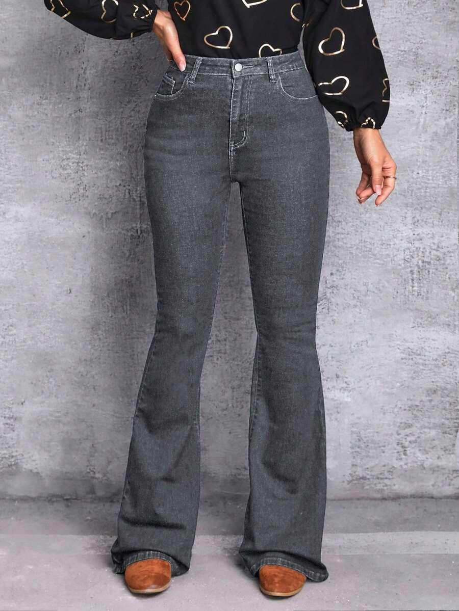 SZARE SPODNIE JEANS 