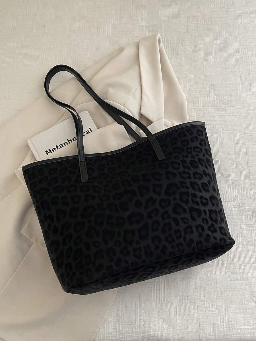 czarna torba animal print 