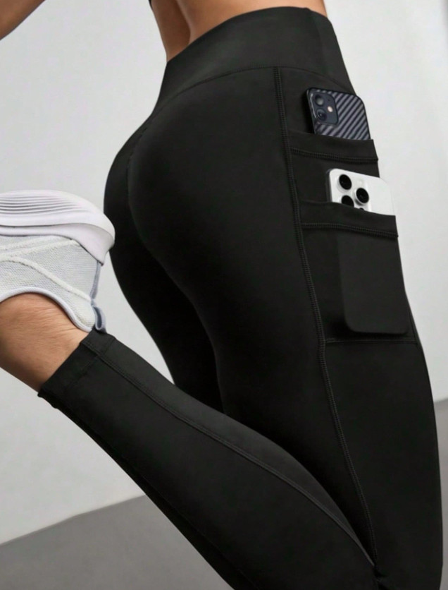 CZARNE LEGGINSY WYSOKI STAN