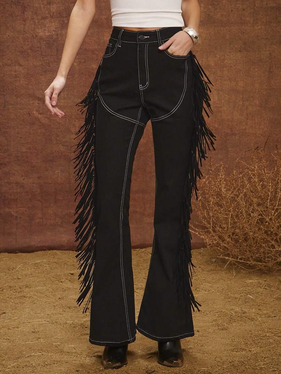 czarne spodnie jeans