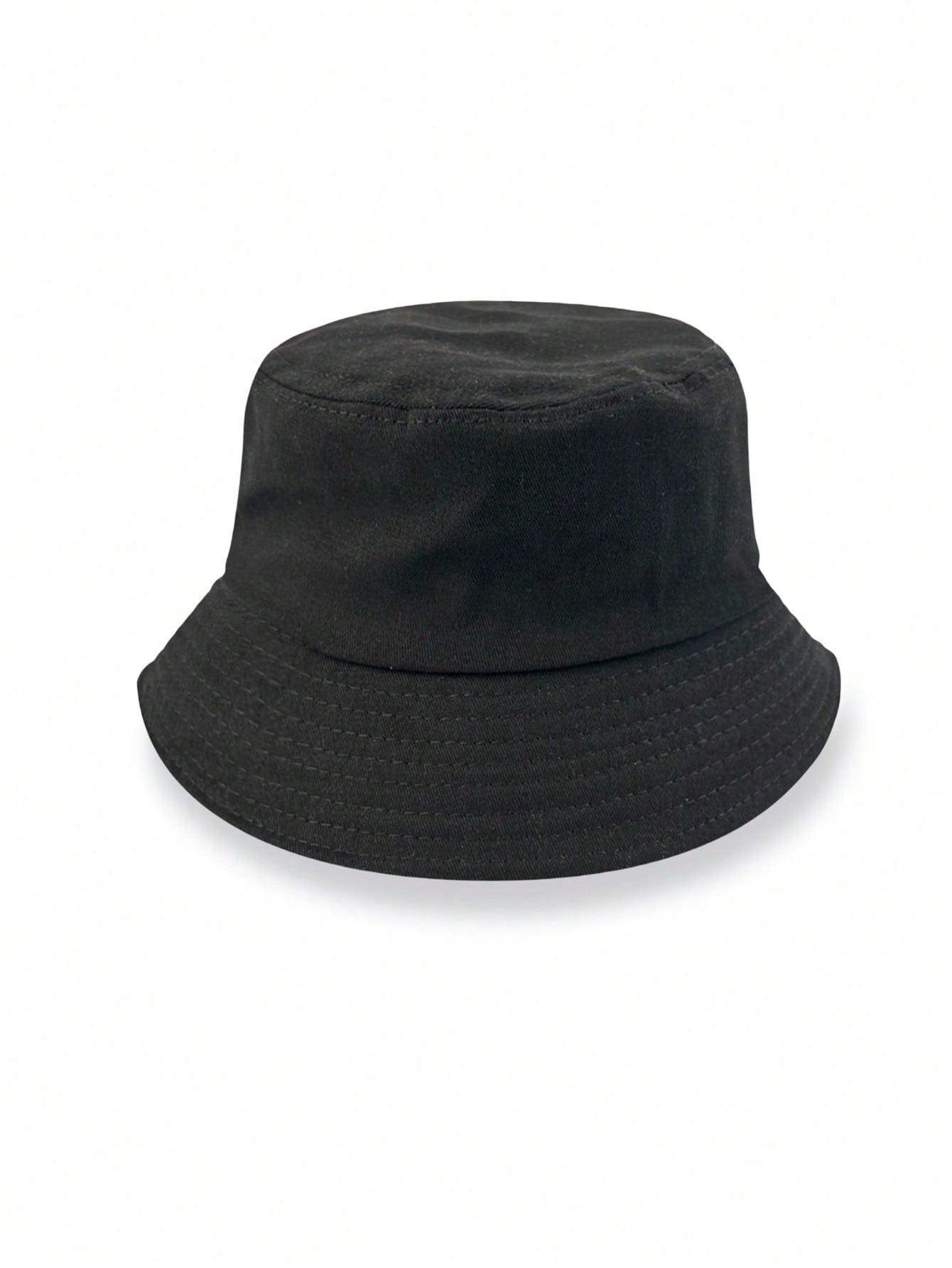 czarny kapelusz bucket