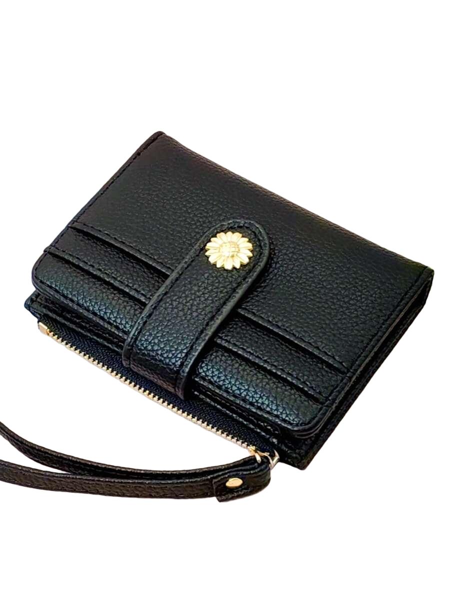 czarny mini portfel