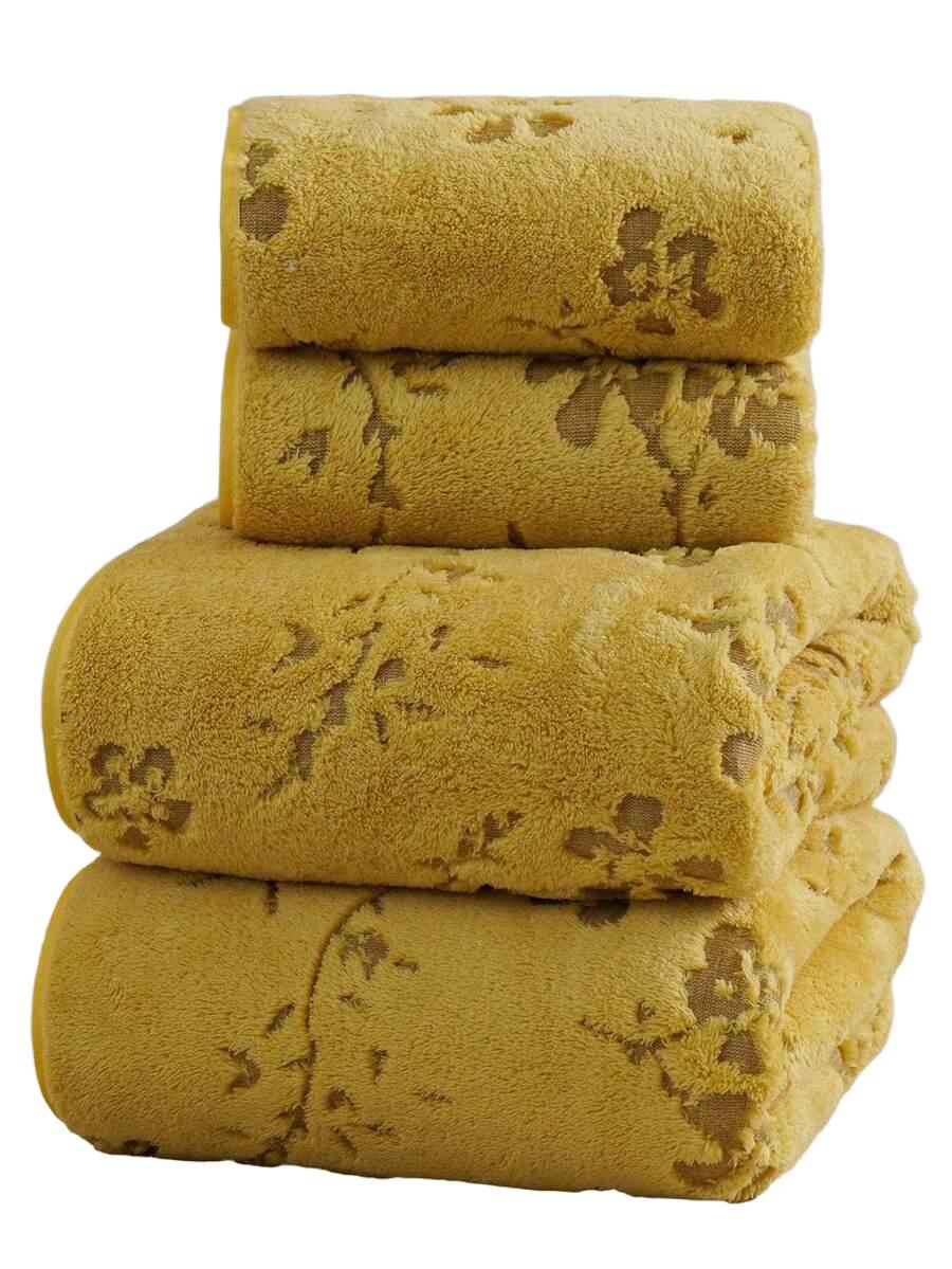 żółty ręcznik kwiaty 3-pack