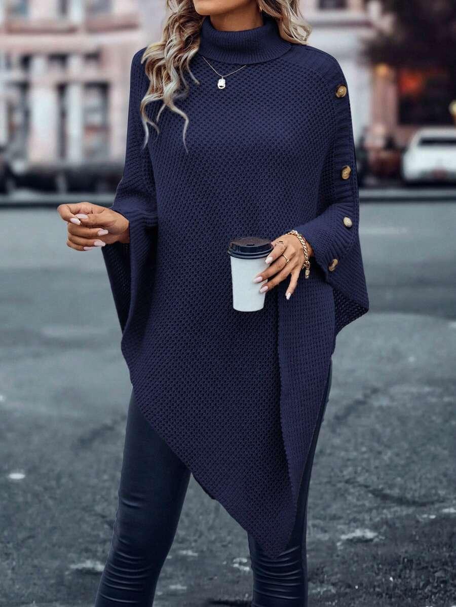 granatowy sweter narzutka