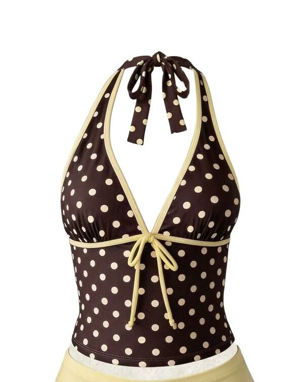 GÓRA OD BIKINI TANKINI WZÓR GROSZKI