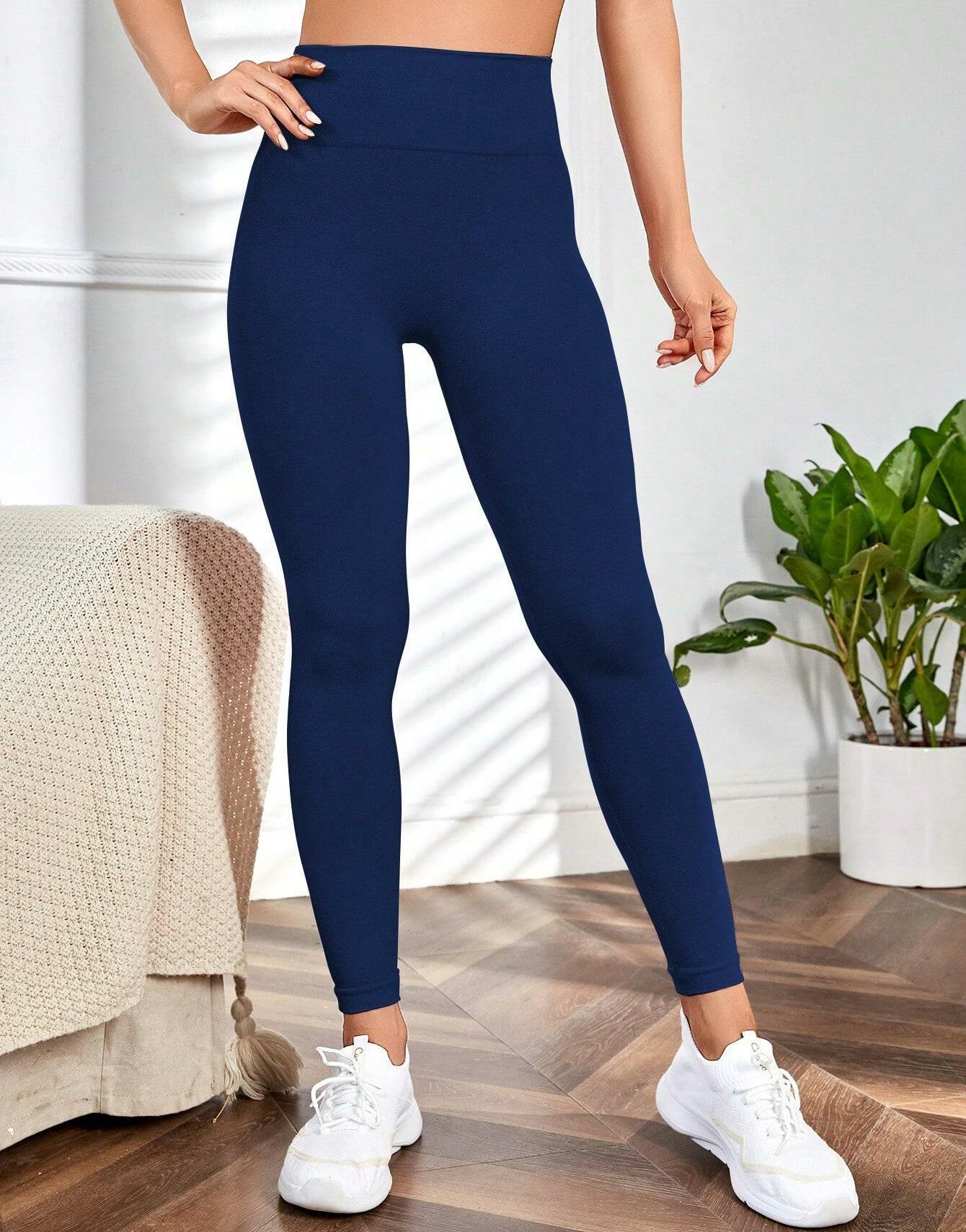 GRANATOWE LEGGINSY SPORTOWE