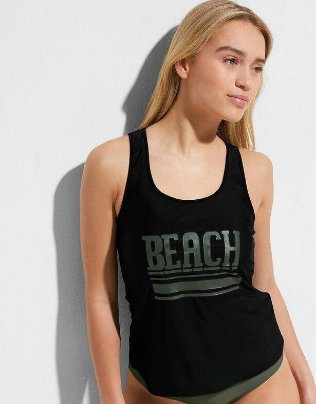 CZARNE TANKINI PLAŻOWE