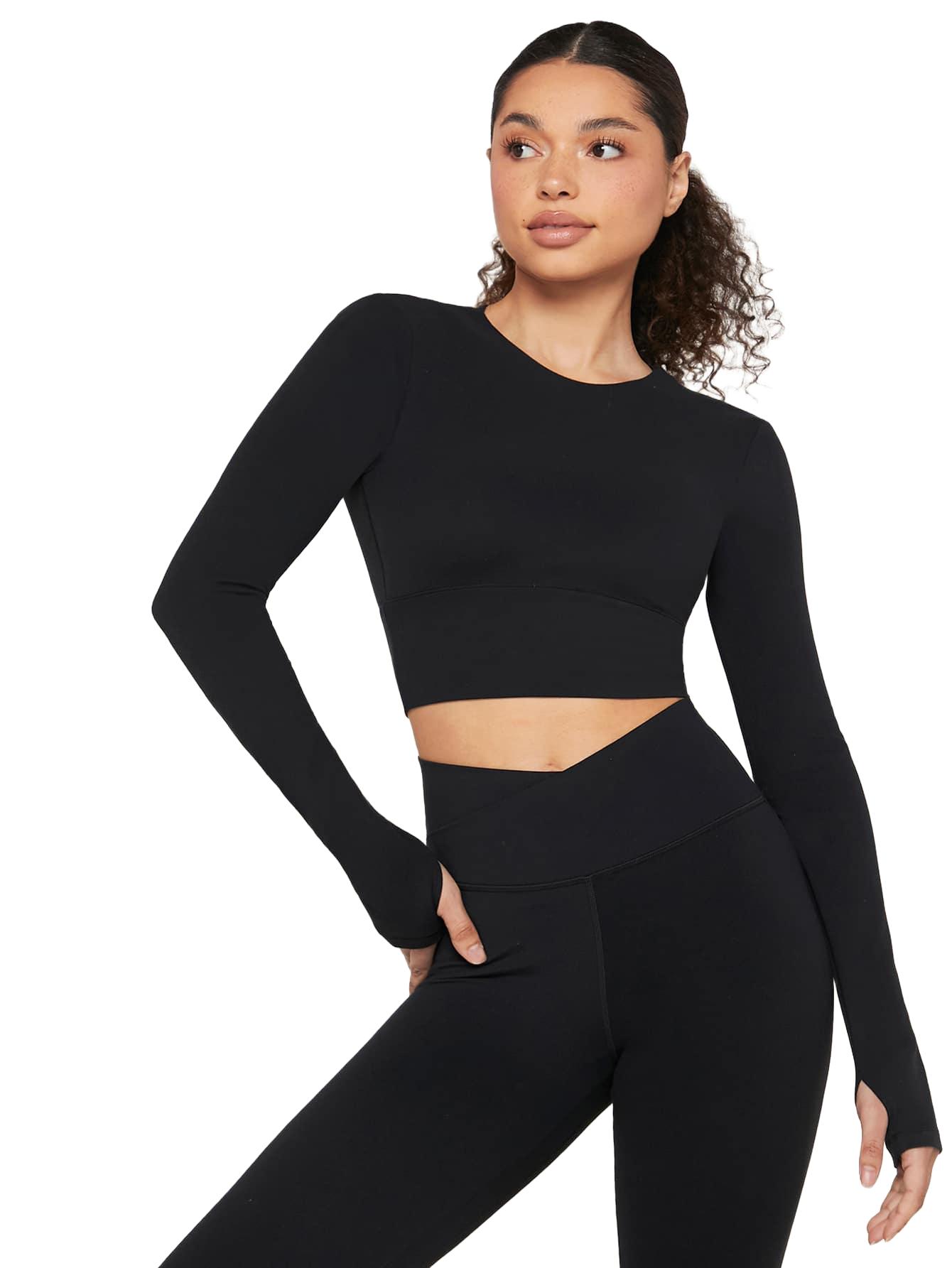 top sportowy z długim rękawem cross back