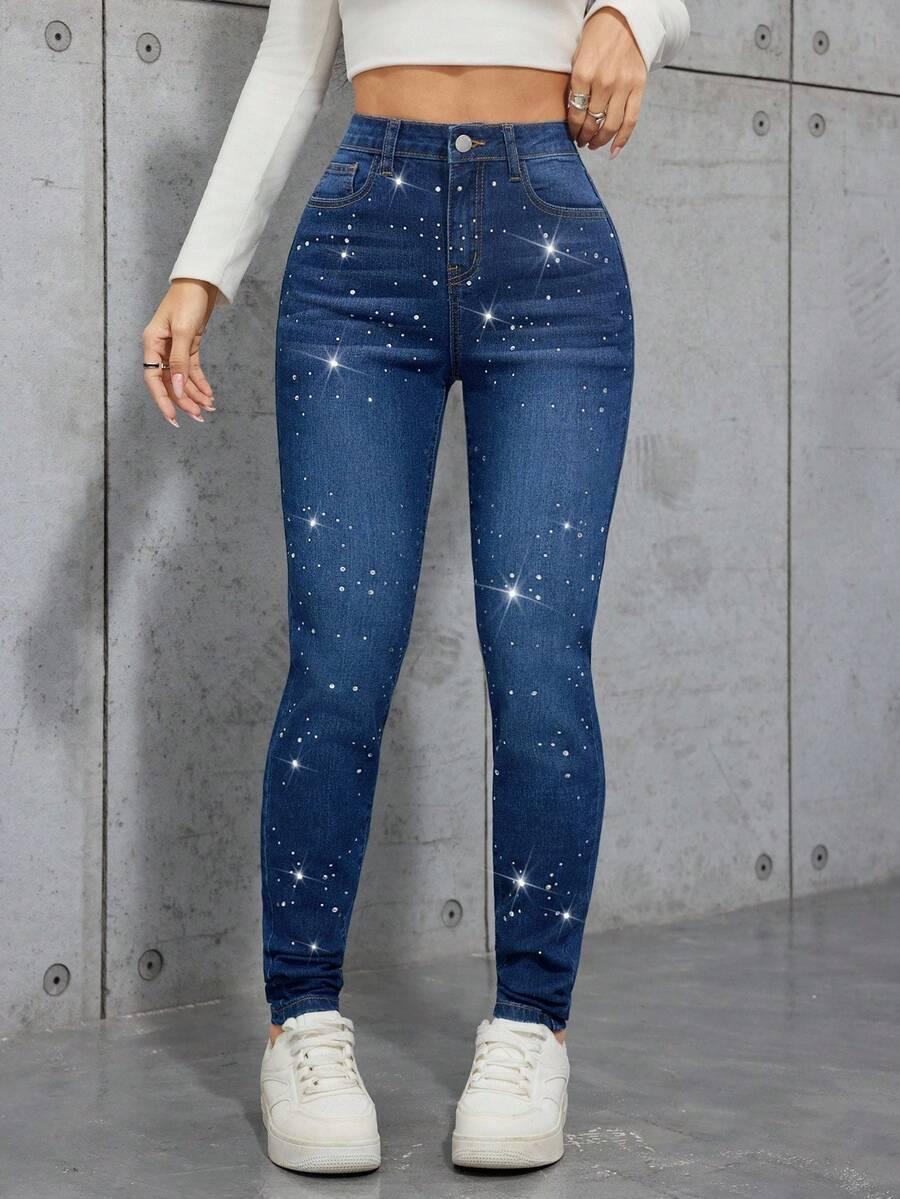 NIEBIESKIE SPODNIE JEANS