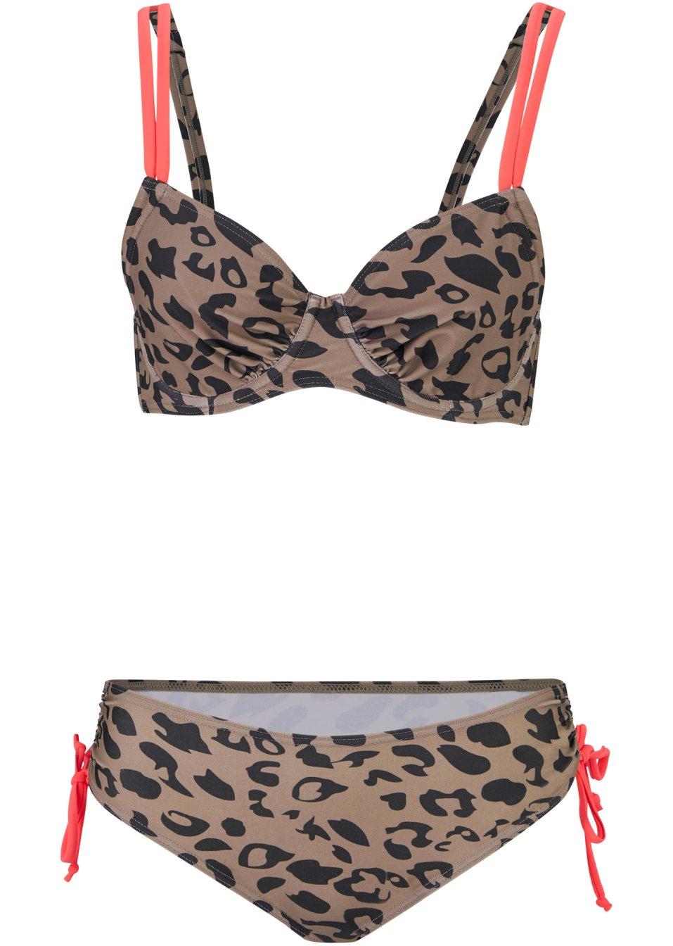 BIKINI 2 CZĘŚCIOWE W PANTERKĘ 90E