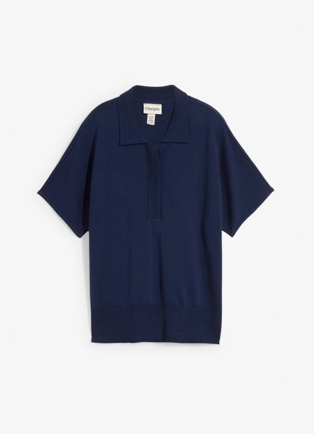 SWETER Z GŁADKIEJ DZIANINY Z WEŁNą