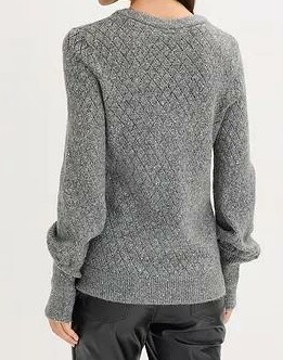 SWETER AŻUROWY z cekinami