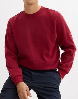 BLUZA MĘSKA Z OKRĄGŁYM DEKOLTEM
