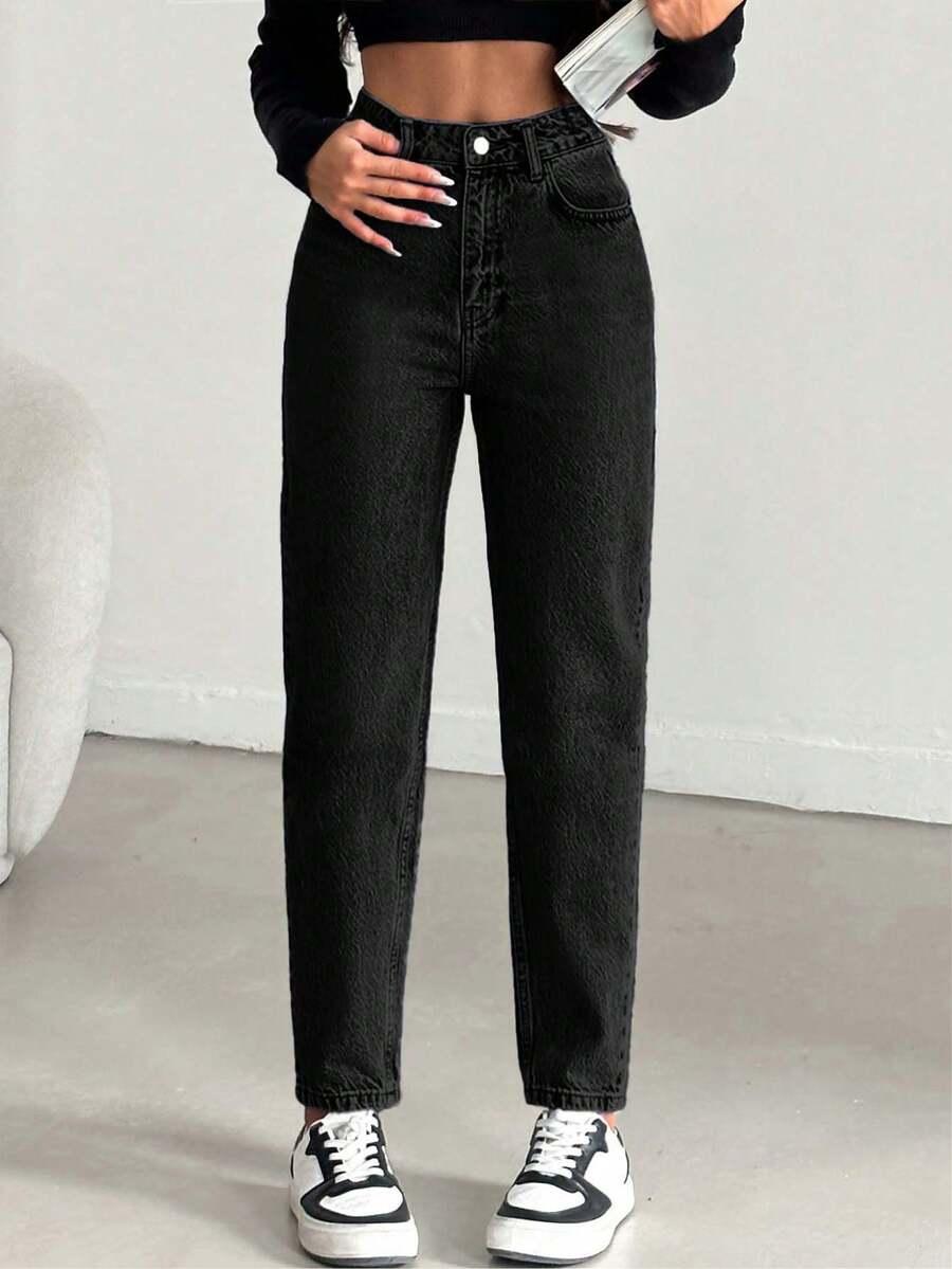 spodnie mom jeans wysoki stan