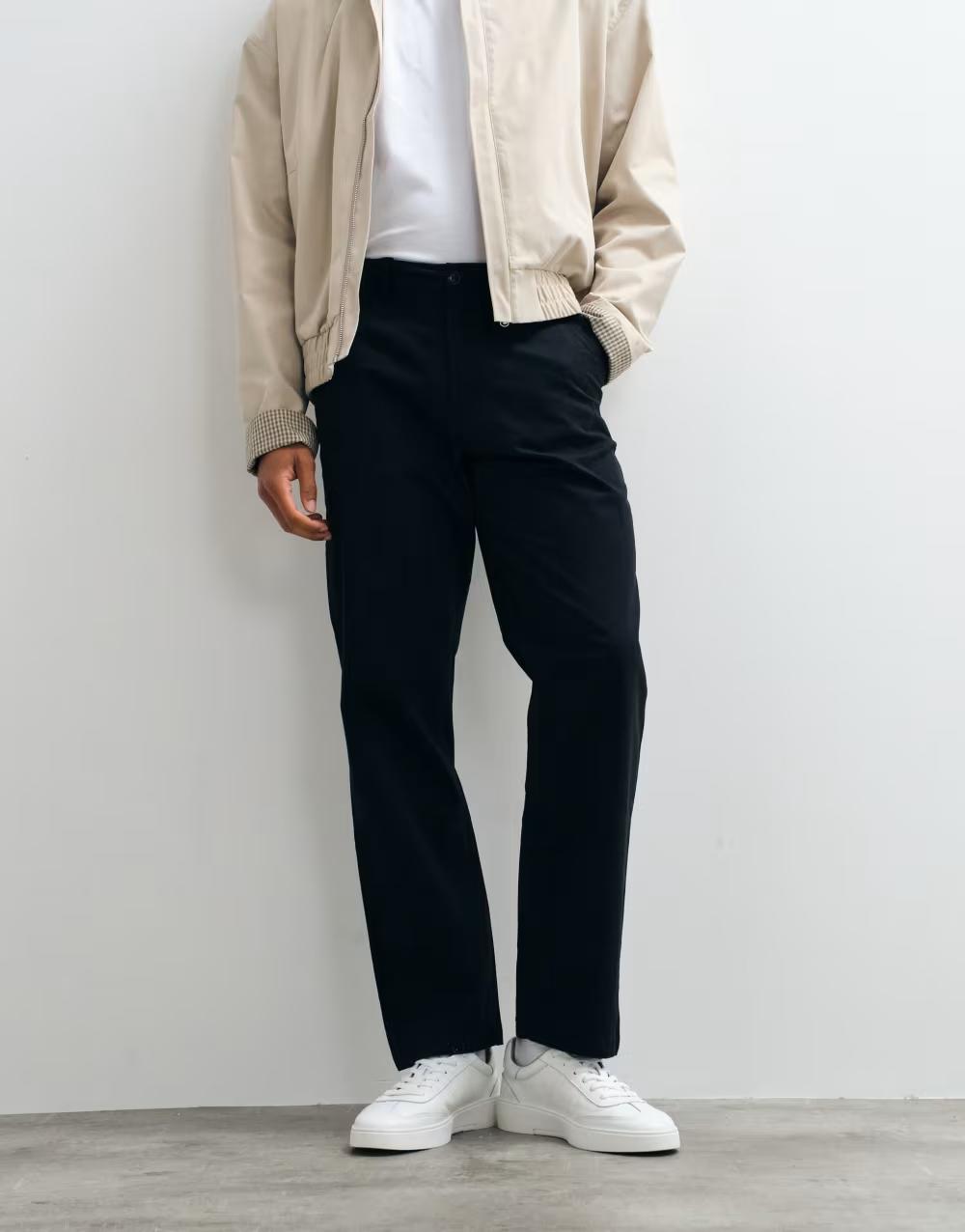 CZARNE PROSTE  SPODNIE JEANS