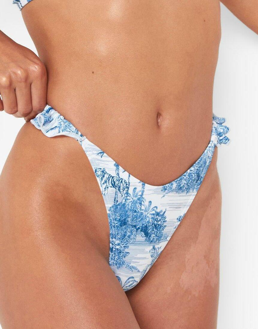 dół od bikini print palmy