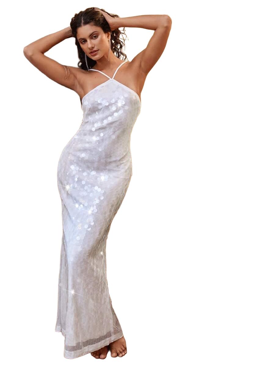 ELEGANCKA SUKIENKA Z CEKINAMI