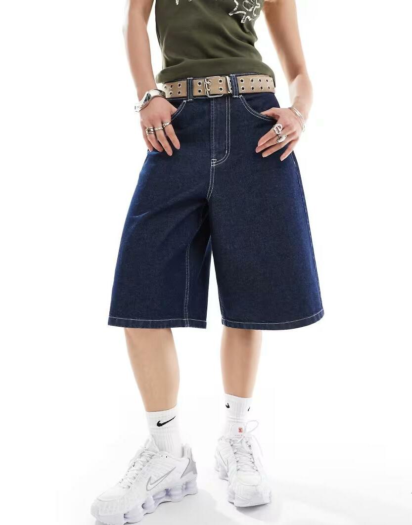 SPODENKI KONTRASTOWE SZWY JEANS